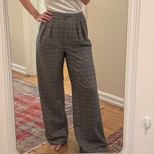 Aritzia Babaton Plaid Trousers